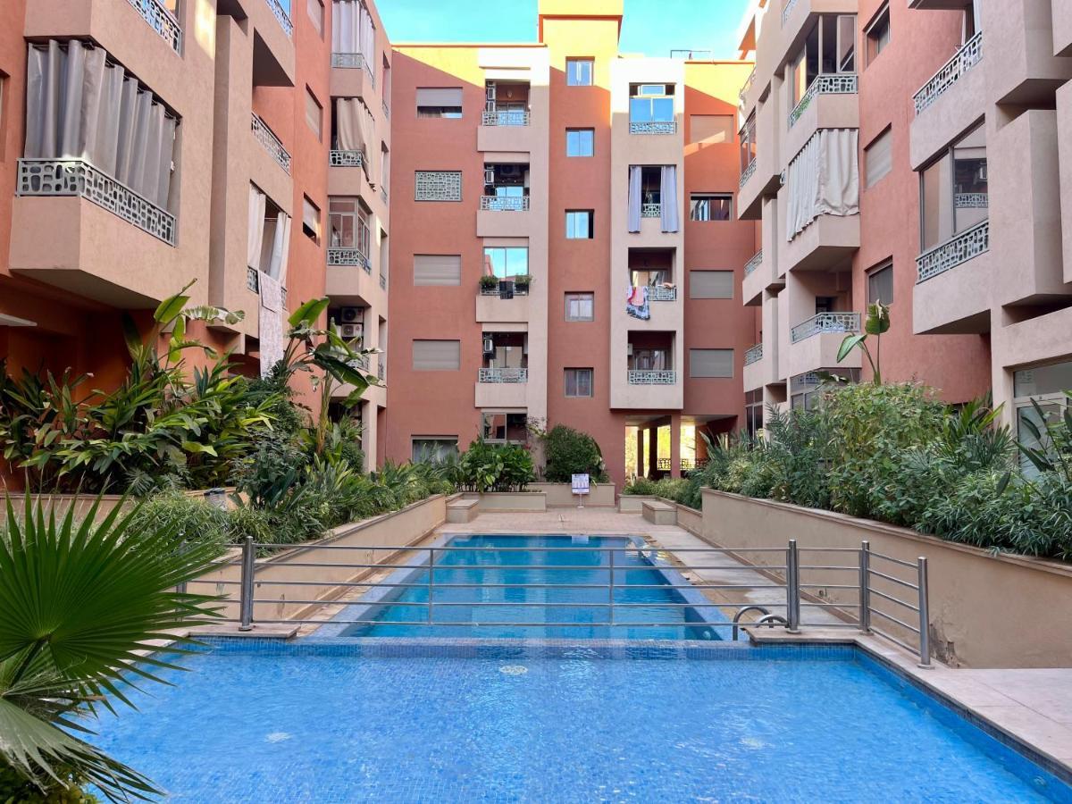Bel Appartement A Marrakech En Residence Avec Piscine - Fibre & Netflix Marrakesh Exterior foto